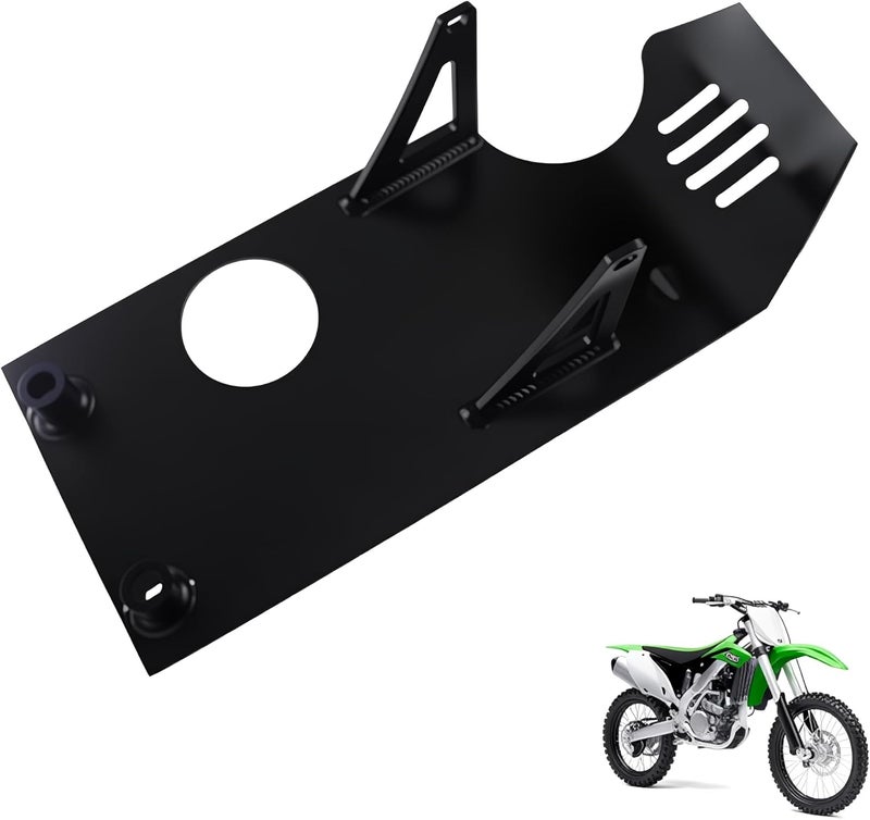 New Olym Aluminum Foot Start Engine Skid Plate for XR50 XR70 Lifan YX SSR110 125 Thumpstar Coolster Apollo Kymco GMX NXD Demonx TaoTaoDB17 50cc 70cc 90cc 110cc 125cc 140cc 150cc Pit Dirt Bike Black - Image 1